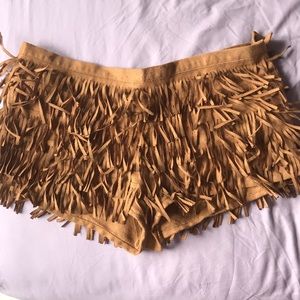 Zara fringe shorts